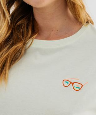 Pyjashort en coton et viscose imprimé femme vue2 - GEMO 4G FEMME - GEMO