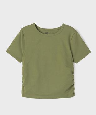 Tee-shirt manches courtes coupe courte fille vue1 - GEMO 4G FILLE - GEMO