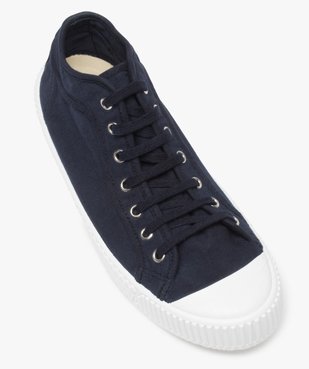 Tennis homme en toile unie semi-montantes vue5 - GEMO (CASUAL) - GEMO