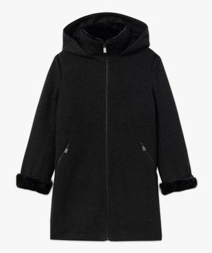 Manteau à capuche doublée peluche femme vue4 - GEMO(FEMME PAP) - GEMO