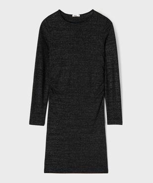 Robe manches longues coupe courte et ajustée en maille pailletée fille vue1 - GEMO (JUNIOR) - GEMO
