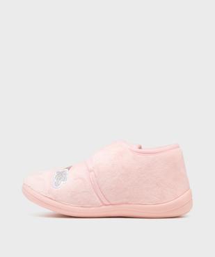 Chaussons en velours à scratch moelleux imprimé arc-en-ciel fille vue3 - GEMO (ENFANT) - GEMO