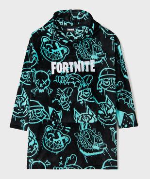 Robe de chambre forme sweat à capuche en maille douillette garçon - Fortnite  vue1 - FORTNITE - GEMO