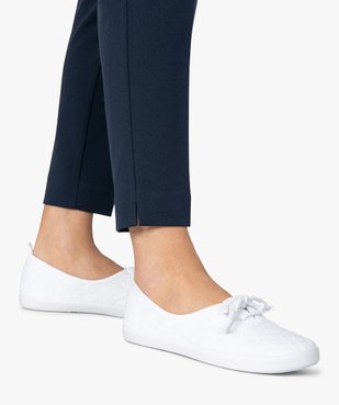 Ballerines en toile avec lacets cordelette femme - Valentina Baldano vue1 - VALENTINA BALDA - GEMO