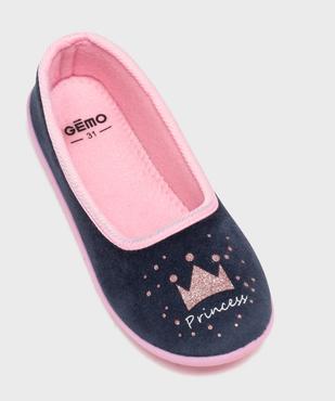 Chaussons enveloppants en velours avec motif pailleté fille vue5 - GEMO 4G FILLE - GEMO