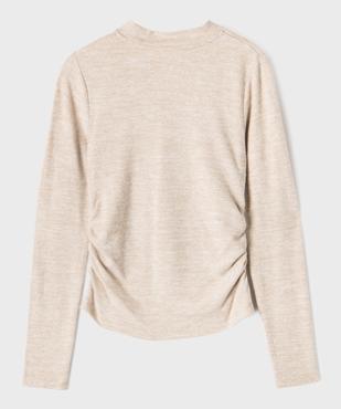 Tee-shirt manches longues en maille douce et extensible fille vue3 - GEMO (JUNIOR) - GEMO