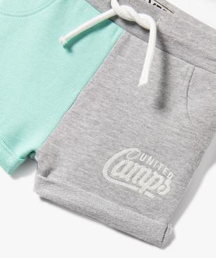 Ensemble bébé garçon 2 pièces : tee-shirt + short bicolore - Camps United vue2 - CAMPS UNITED - GEMO