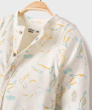 Pyjama en coton à motifs marins avec fermeture devant bébé garçon vue2 - GEMO 4G BEBE - GEMO