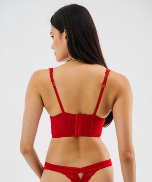 Soutien-gorge bustier push-up en dentelle vue3 - GEMO(HOMWR FEM) - GEMO