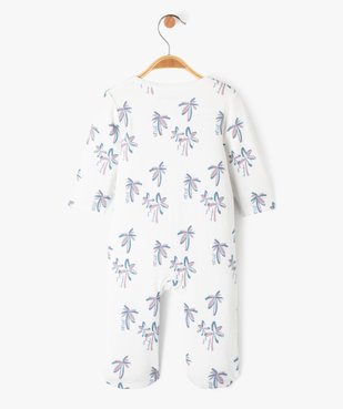 Pyjama en jersey imprimé avec zip ventral bébé vue4 - GEMO 4G BEBE - GEMO