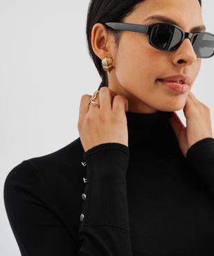 Pull col roulé en maille fine femme vue2 - GEMO 4G FEMME - GEMO