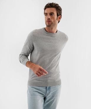 Pull en coton en maille fine à col rond homme  vue1 - GEMO (HOMME) - GEMO