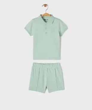 Ensemble 2 pièces bébé garçon short et polo vue1 - GEMO(BEBE DEBT) - GEMO
