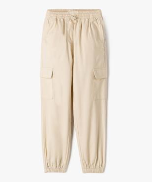 Pantalon cargo avec taille élastique fille vue1 - GEMO 4G FILLE - GEMO