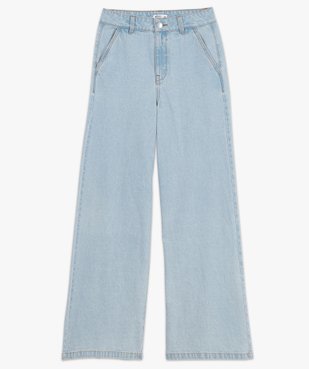 Jean flare en denim délavé à taille haute femme vue4 - GEMO(FEMME PAP) - GEMO