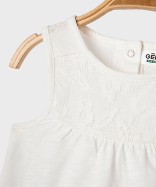 Débardeur évasée avec dentelle sur le buste bébé fille vue2 - GEMO(BEBE DEBT) - GEMO