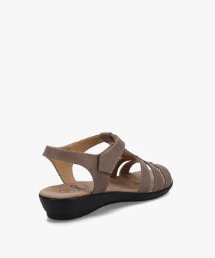 Sandales femme confort en suédine avec détails strass vue4 - GEMO (CONFORT) - GEMO