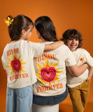 Tee-shirt manches courtes en jersey de coton imprimé devant et dos femme vue4 - GEMO 4G FEMME - GEMO