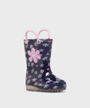 Bottes de pluie à fleurs et paillettes bébé fille - Little Love vue2 - LITTLE LOVE - GEMO