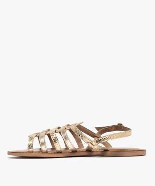 Sandales multibrides en cuir femme vue3 - TANEO GEMO FOR GOOD - GEMO