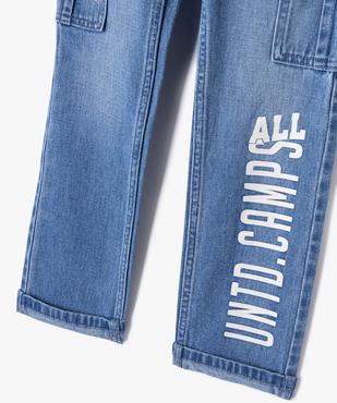 Jean cargo à taille élastique imprimé garçon - Camps United vue3 - CAMPS - GEMO