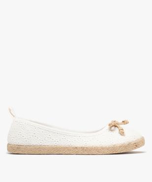 Ballerines en toile imprimée à semelle de corde femme vue2 - FOLLOW ME G4G - GEMO