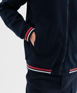 Sweat zippé en maille piquée homme vue2 - GEMO (HOMME) - GEMO