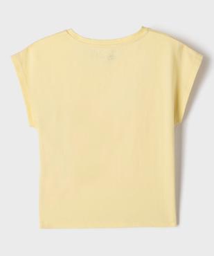 Tee-shirt manches courtes coupe oversize à motif fille vue3 - GEMO 4G FILLE - GEMO