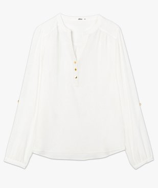 Blouse femme en voile avec manches retroussables vue4 - GEMO(FEMME PAP) - GEMO