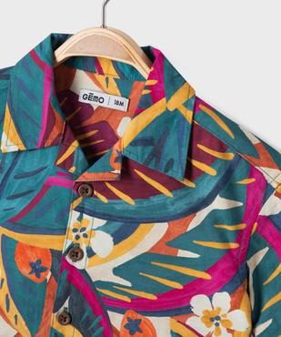 Chemise manches courtes à motifs exotiques bébé garçon vue2 - GEMO(BEBE DEBT) - GEMO