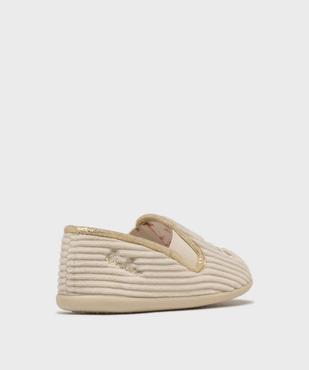 Chaussons couvrants en velours côtelé fille - LuluCastagnette vue4 - LULUCASTAGNETTE - GEMO