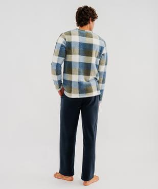 Pyjama à carreaux maille peluche homme vue6 - GEMO(HOMWR HOM) - GEMO