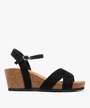 Sandales à talon compensé et larges brides croisées femme vue1 - VALENTINA BALDA - GEMO