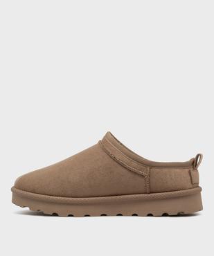 Chaussures slip-on fourrées à semelle crantée femme vue3 - 5 MILES - GEMO