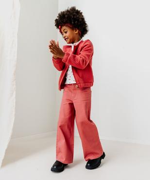 Sweat zippé en maille fantaisie fille vue3 - GEMO (ENFANT) - GEMO