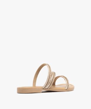 Mules fille à brides tubulaires pailletées et à strass vue4 - GEMO (ENFANT) - GEMO