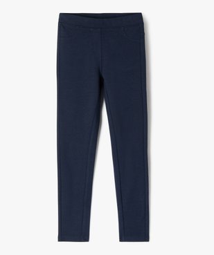 Leggings uni en coton extensible fille vue5 - GEMO (ENFANT) - GEMO