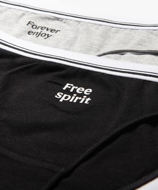 Culottes en coton stretch avec inscriptions fille (lot de 3) vue2 - GEMO 4G FILLE - GEMO