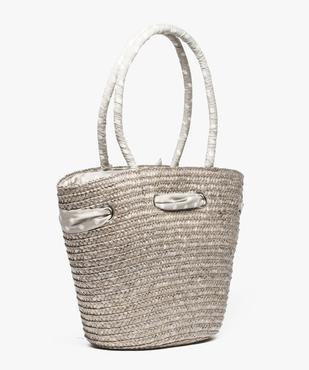 Sac cabas en paille avec motifs à pois vue2 - GEMO (ACCESS) - GEMO