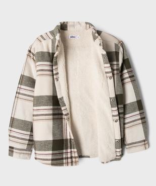 Sur-chemise à carreaux doublure sherpa garçon vue4 - GEMO (ENFANT) - GEMO