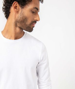 Tee-shirt à manches longues et col rond homme vue3 - GEMO 4G HOMME - GEMO
