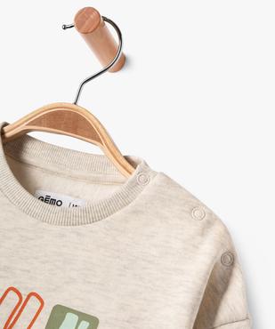 Sweat à message en molleton doux bébé garçon vue2 - GEMO 4G BEBE - GEMO