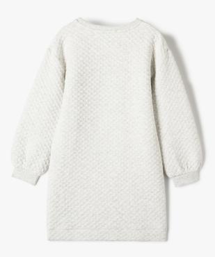 Robe sweat fille en maille texturée - LuluCastagnette vue4 - LULUCASTAGNETTE - GEMO