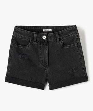 Short en jean fille taille haute en denim patiné vue1 - GEMO (JUNIOR) - GEMO