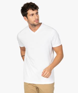 Tee-shirt homme à manches courtes et col V vue2 - GEMO (HOMME) - GEMO