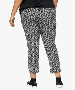 Pantalon femme grande taille large et fluide imprimé à taille élastiquée vue3 - GEMO (G TAILLE) - GEMO