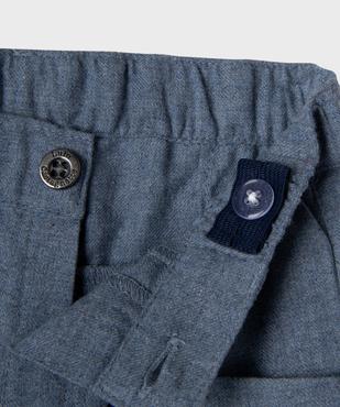 Short en flanelle à revers et taille élastiquée bébé garçon - LuluCastagnette vue4 - LULUCASTAGNETTE - GEMO
