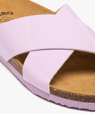 Mules femme à talon plat et larges brides croisées vue6 - GEMO 4G FEMME - GEMO