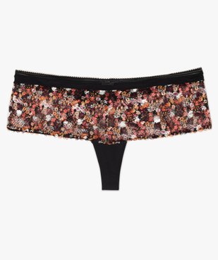 Tanga en dentelle et microfibre vue4 - GEMO(HOMWR FEM) - GEMO