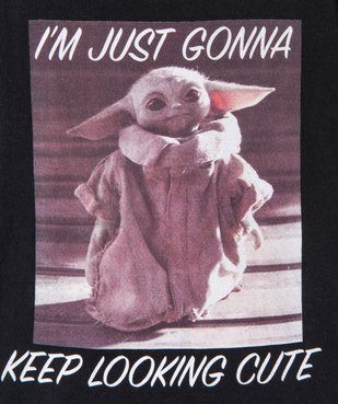 Tee-shirt fille avec motif Yoda – Star Wars vue2 - THE MANDALORIAN - GEMO